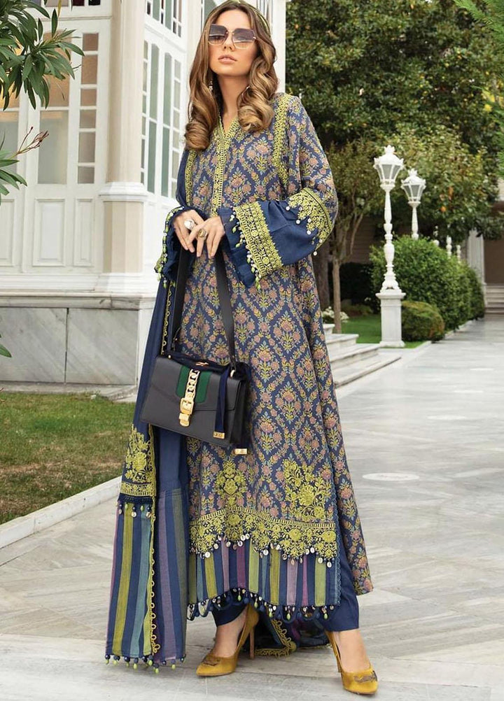 Maria B Pret Embroidered Linen 3 Piece Suit MB21W DL-910
