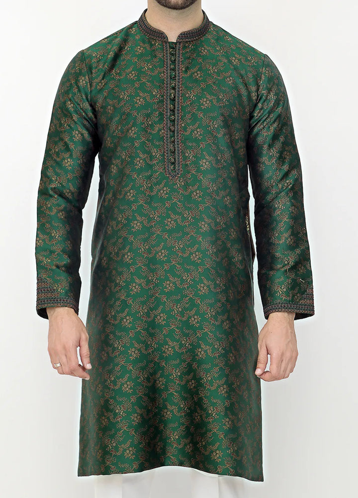 Stylish Banarsi Embroidered Men Kurta Pajama - SK-1255