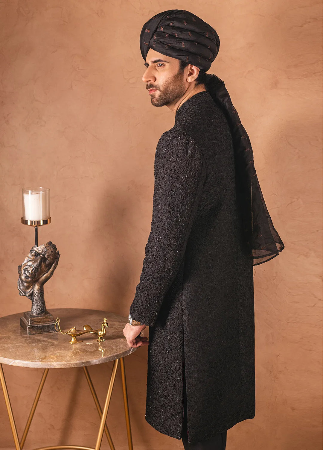 Stylish Embroidered Men Sherwani - SHR-13