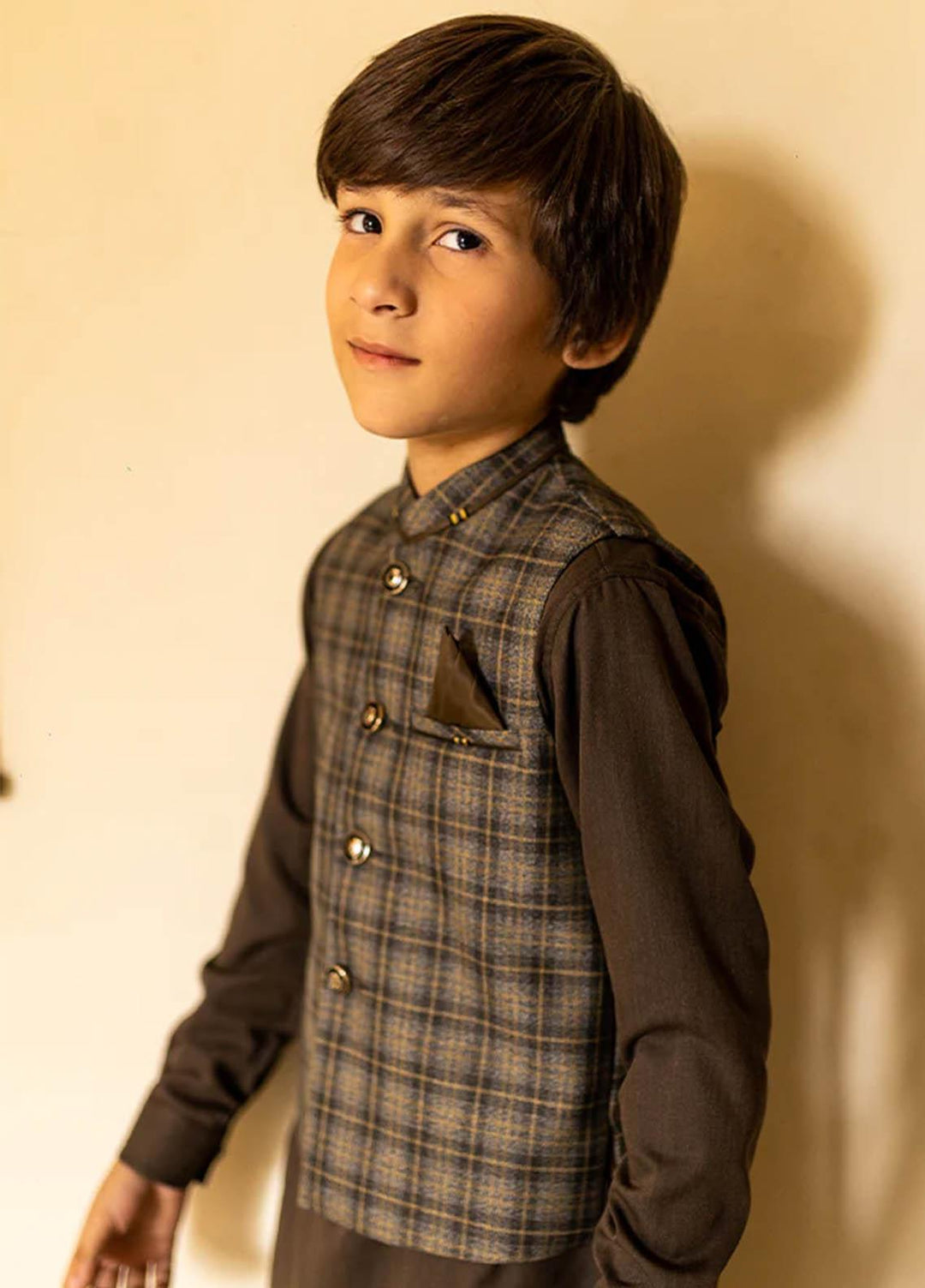 Stylish Wash N Wear Fancy Waistcoat Suit for Kids -  K-1979