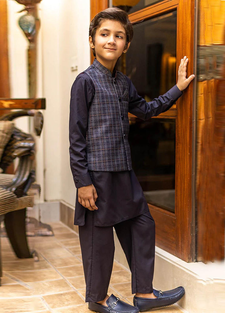 Stylish Wash N Wear Fancy Waistcoat Suit for Kids -  K-1982