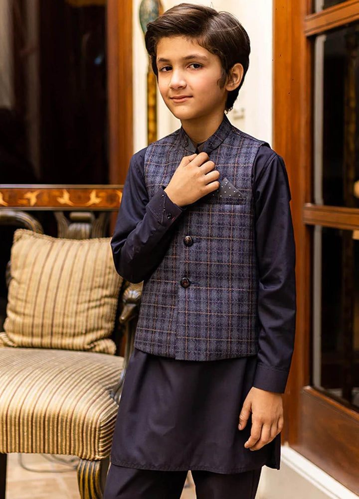 Stylish Wash N Wear Fancy Waistcoat Suit for Kids -  K-1982