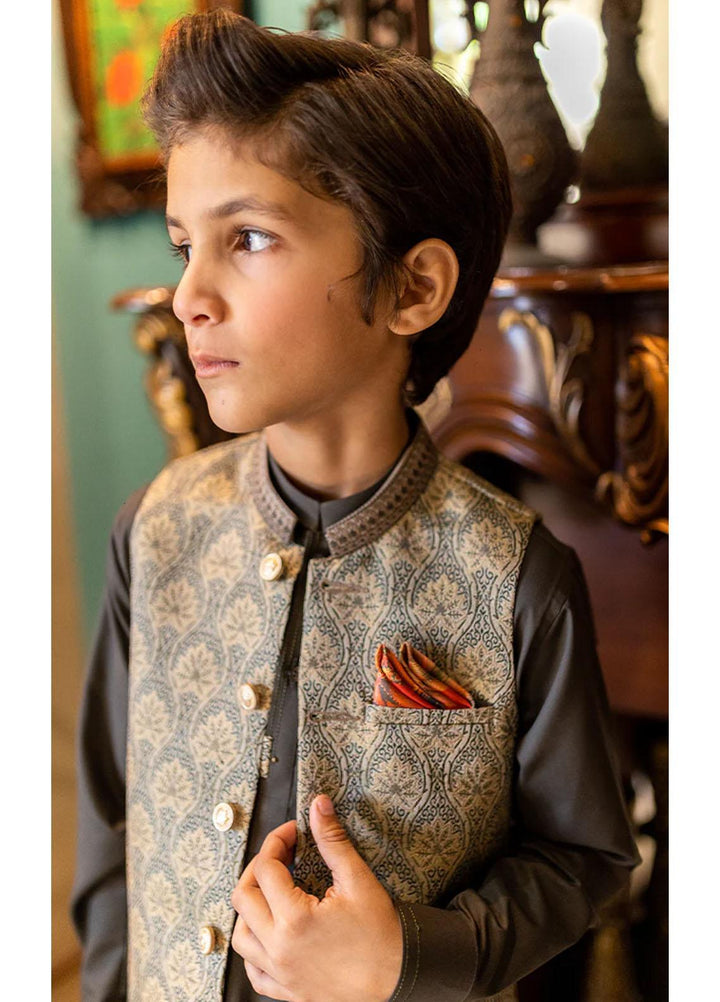 Stylish Wash N Wear Fancy Waistcoat Suit for Kids -  K-1986