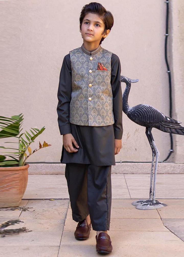 Stylish Wash N Wear Fancy Waistcoat Suit for Kids -  K-1987