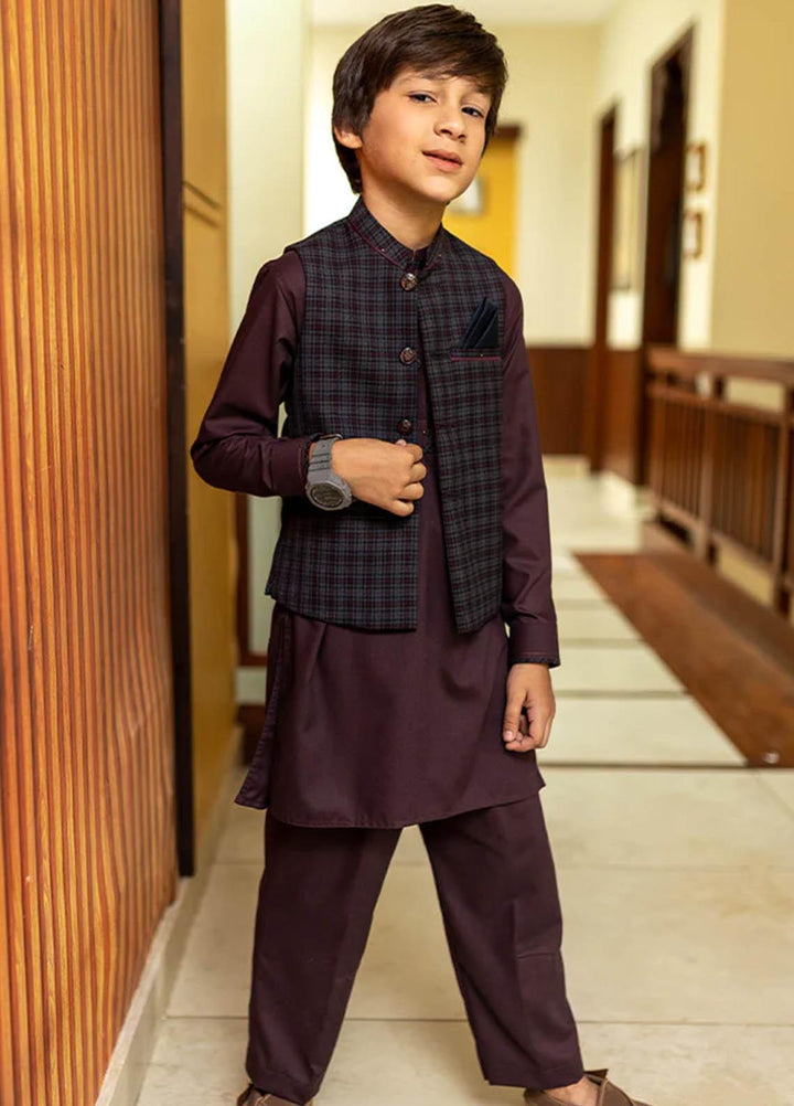 Stylish Wash N Wear Fancy Waistcoat Suit for Kids -  K-1992