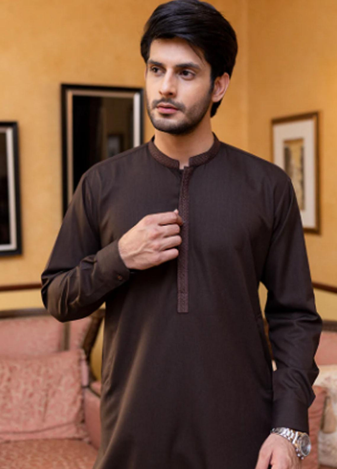 Stylish Wash N Wear Formal Kameez Shalwar for Men -  C-9521