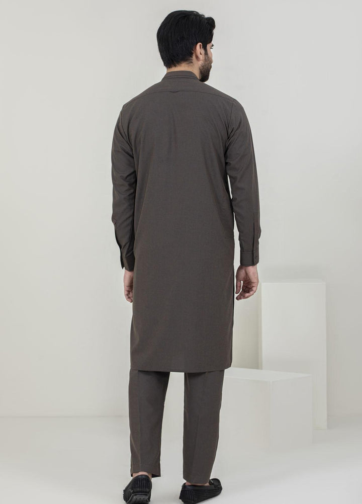 Stylish Wash N Wear Formal Kameez Shalwar for Men -  TF-1060 Dark Brown