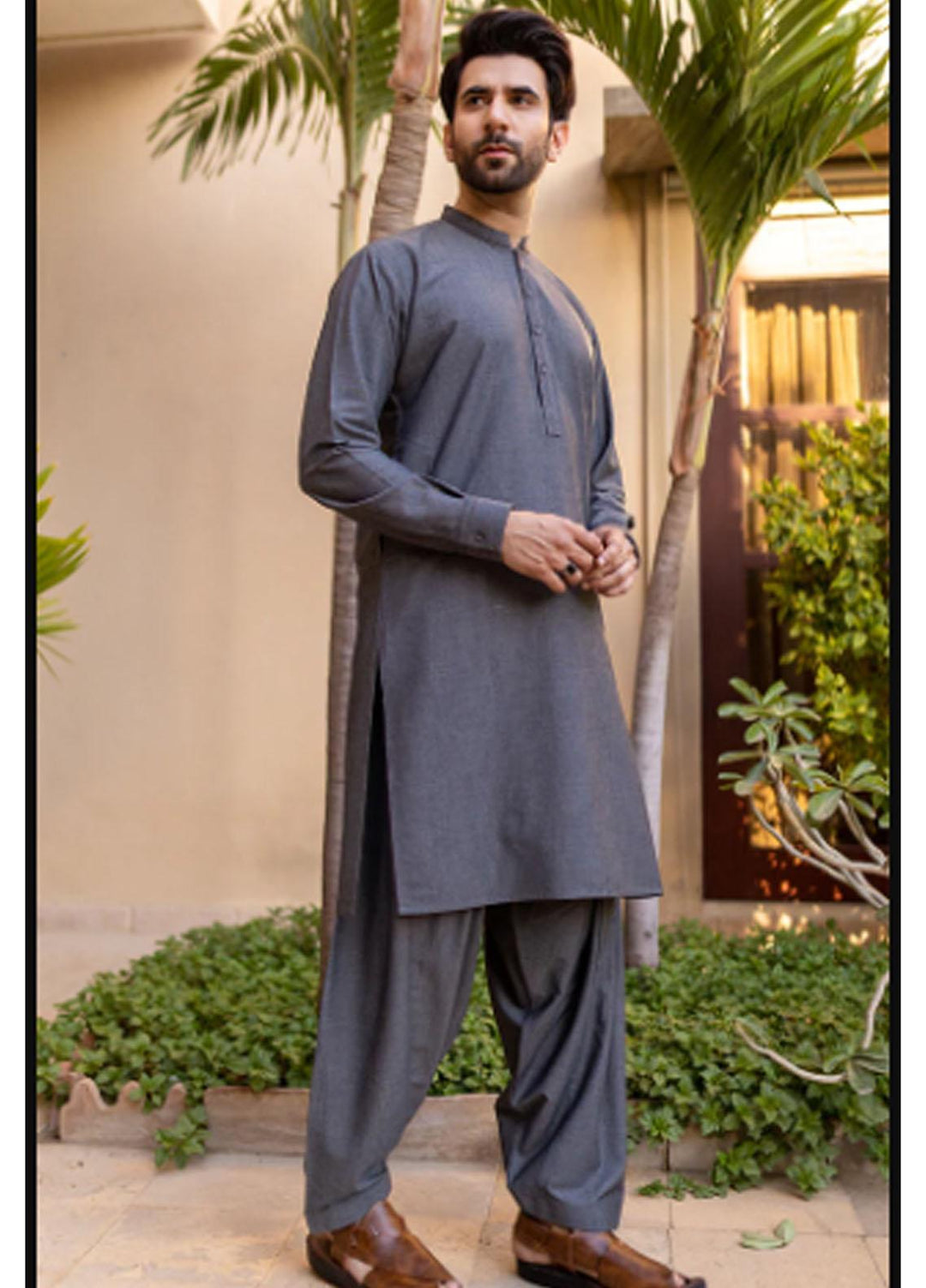 Stylish Wash N Wear Formal Kameez Shalwar for Men -  C-9522
