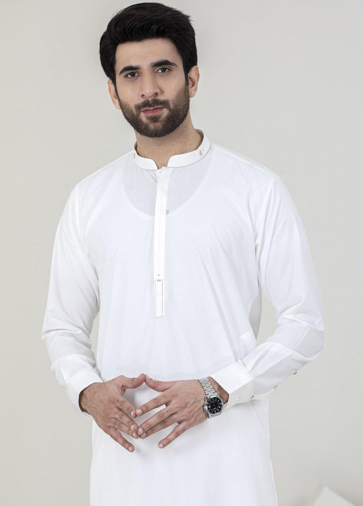 Stylish Wash N Wear Formal Kameez Shalwar for Men -  TF-1063 Off White