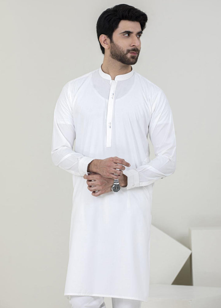 Stylish Wash N Wear Formal Kameez Shalwar for Men -  TF-1064 Off White