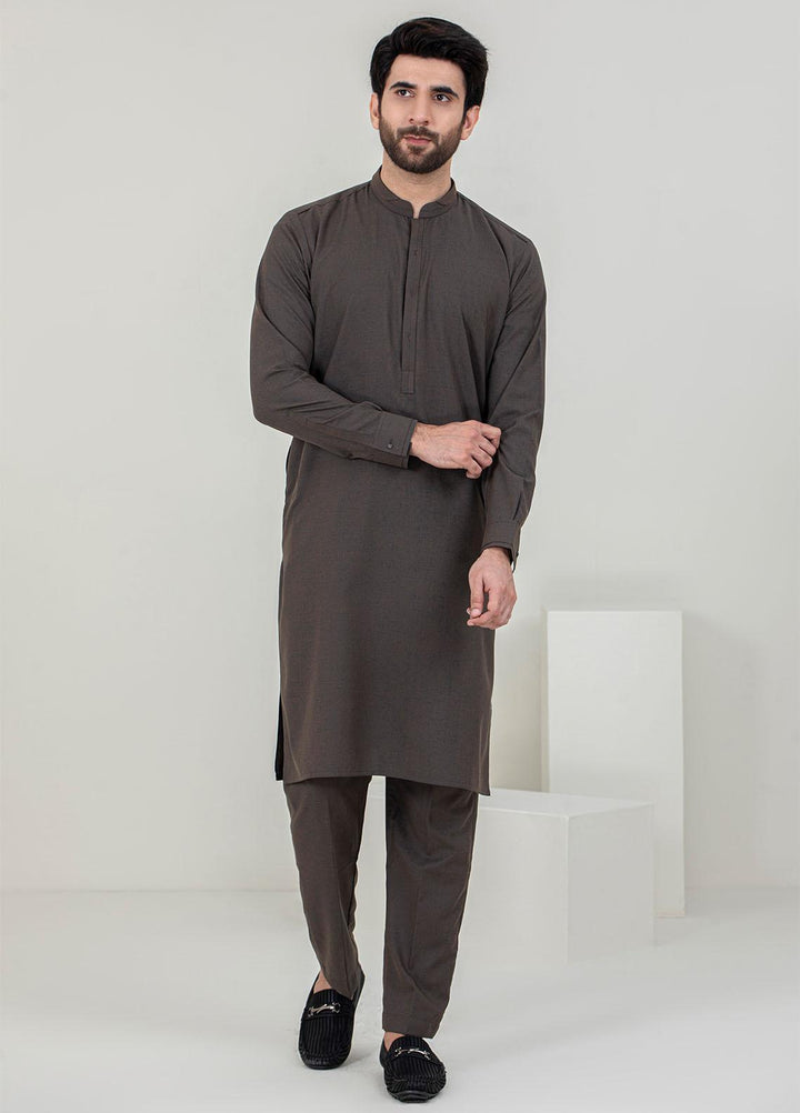 Stylish Wash N Wear Formal Men Kameez Shalwar -  TF-1060 Dark Brown