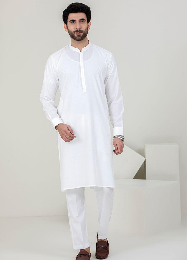 Stylish Wash N Wear Formal Kameez Shalwar for Men -  TF-1061 White