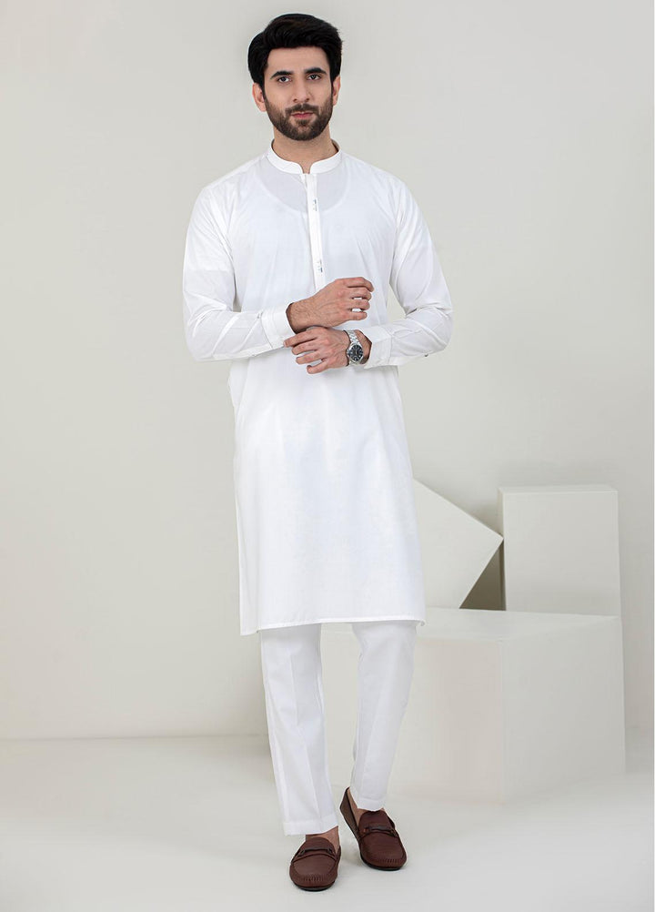 Stylish Wash N Wear Formal Kameez Shalwar for Men -  TF-1064 White