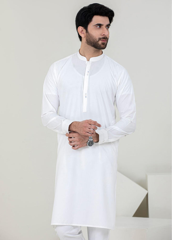 Stylish Wash N Wear Formal Kameez Shalwar for Men -  TF-1064 White