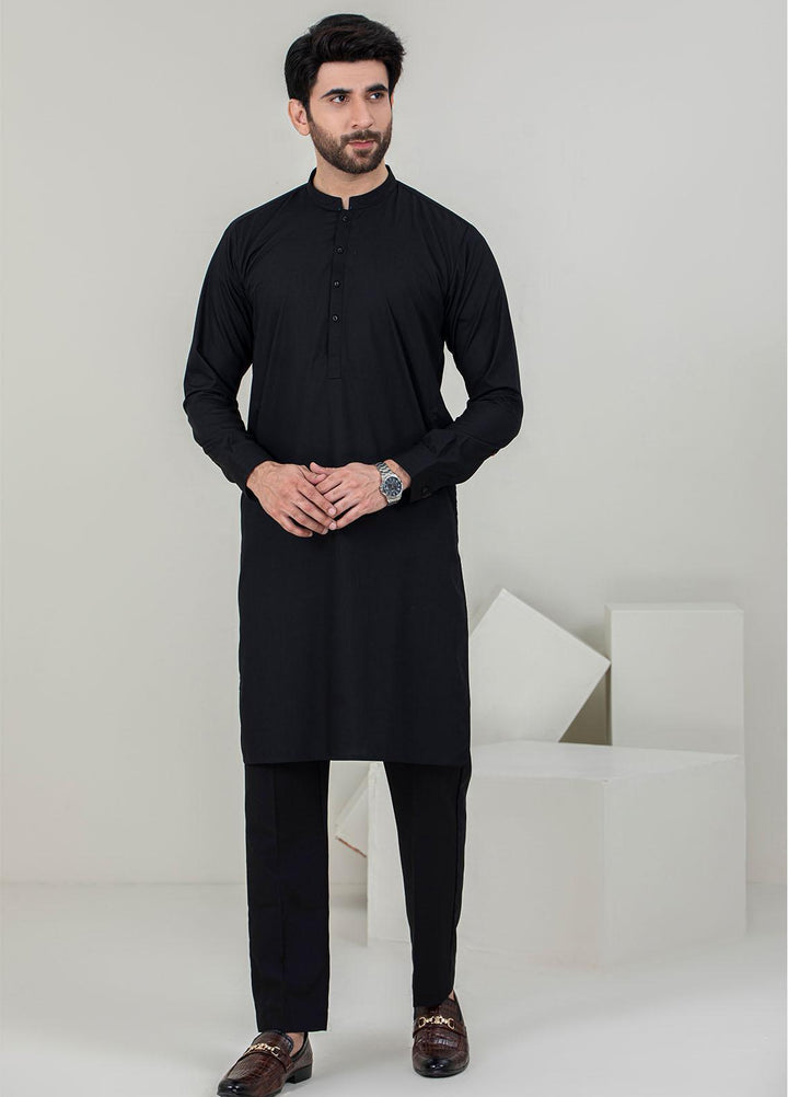 Stylish Wash N Wear Formal Kameez Shalwar for Men -  TF-1066 Black