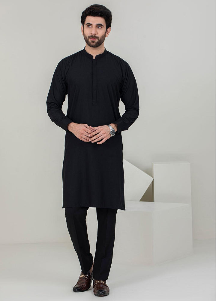 Stylish Wash N Wear Formal Men Kameez Shalwar -  TF-1068 Black