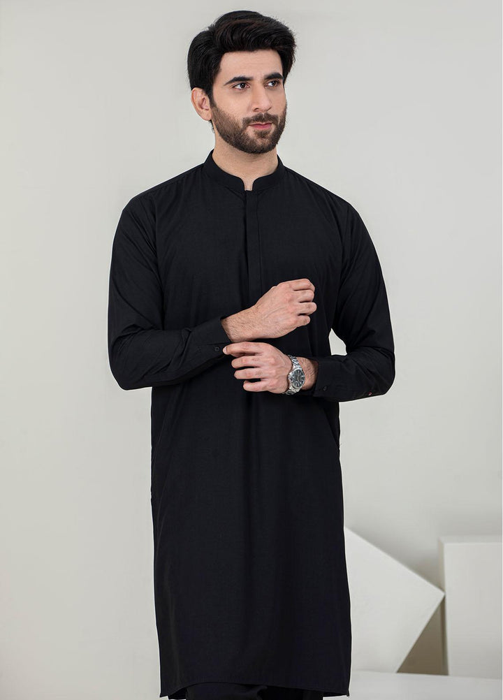 Stylish Wash N Wear Formal Men Kameez Shalwar -  TF-1068 Black
