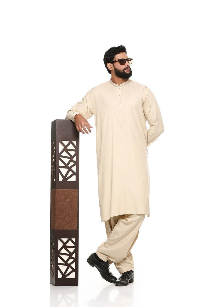 Stylish Wash N Wear Formal Kurta Shalwar for Men -  C-9063 Biscuiti