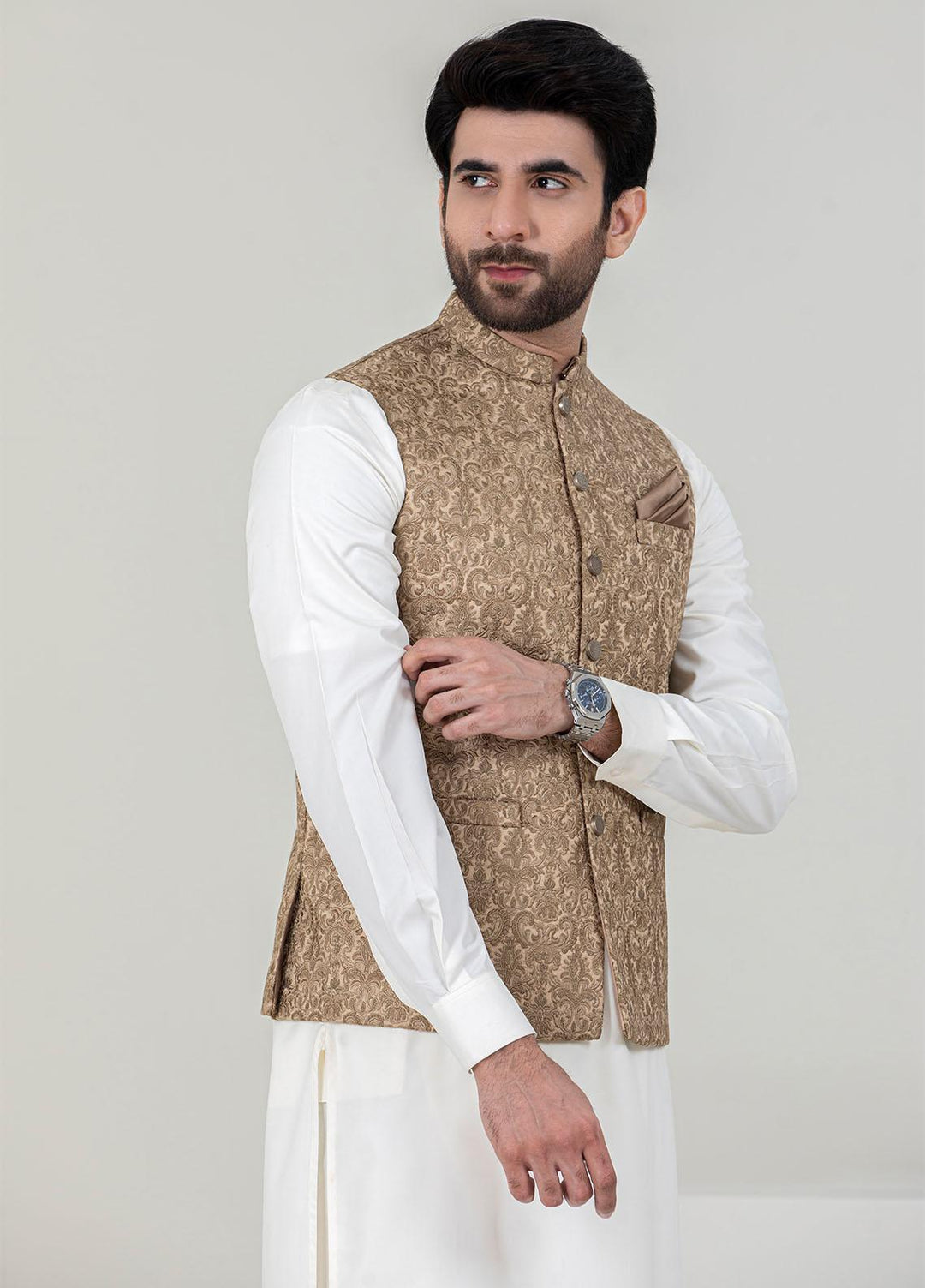 Stylish Missouri Formal 3 Piece for Men -  W-1691 Golden