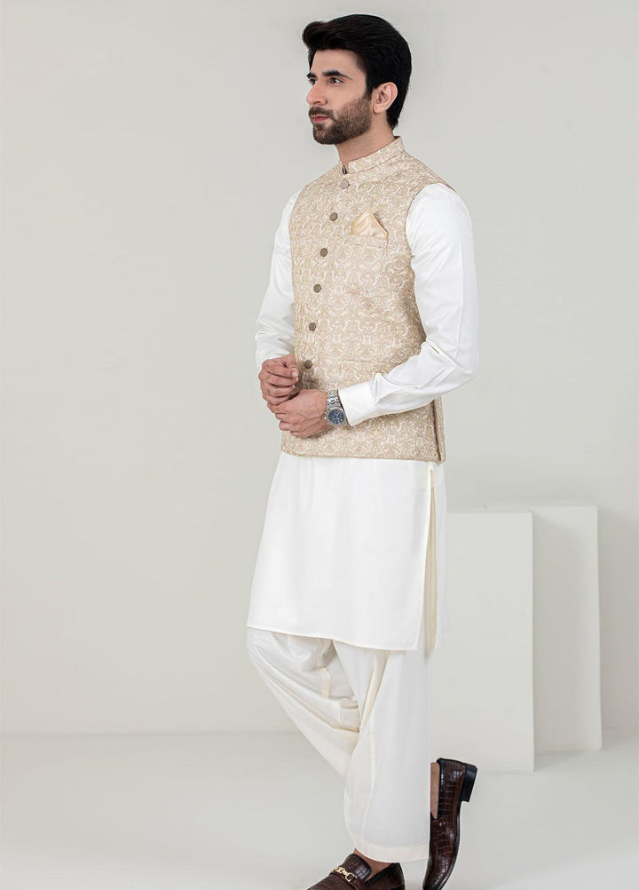 Stylish Missouri Formal 3 Piece for Men -  W-1692 Light Golden