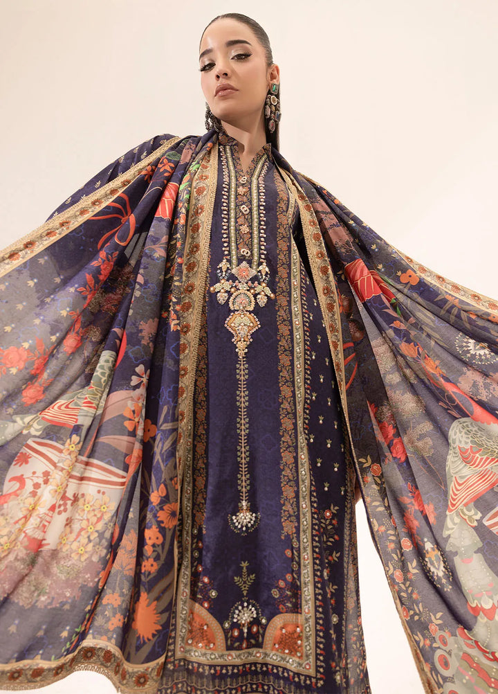 Suay by Sahane Handwork Silk Suits Unstitched 3 Piece SNE25S CT-15006 Ether - Silk Collection