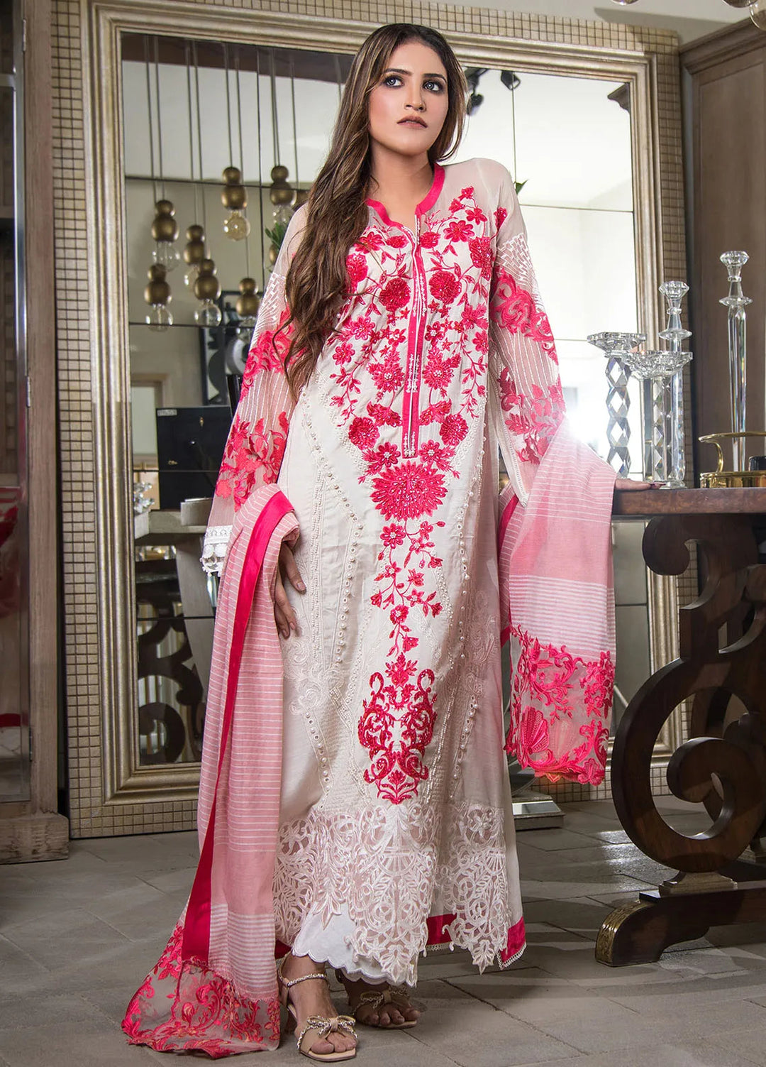 SUH by Zunuj Embroidered Khaddi Silk Suits Unstitched 3 Piece ZJ24SUH SUH03 - Luxury Collection