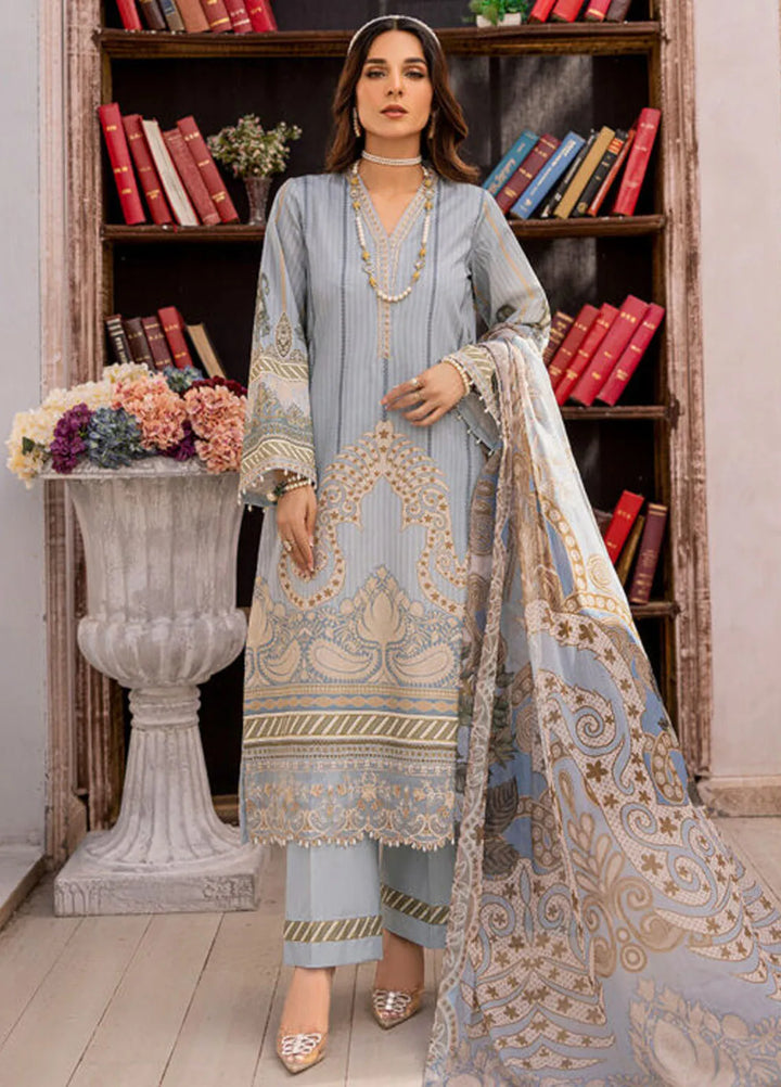Summer Garden By Eileen  Embroidered Lawn Suit Unstitched 3 Piece EL24G D2-CELINE - Summer Collection
