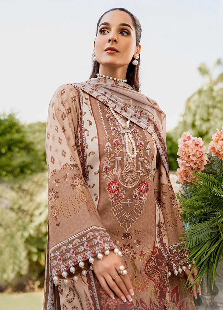 Summer Garden By Eileen  Embroidered Lawn Suit Unstitched 3 Piece EL24G D5-AVILA - Summer Collection