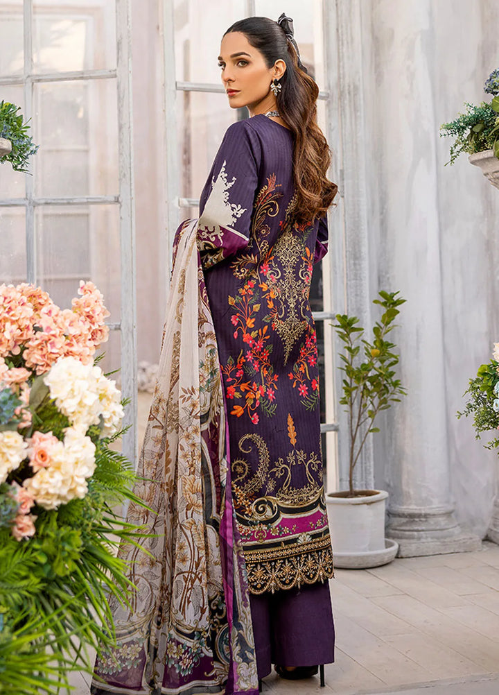 Summer Garden By Eileen  Embroidered Lawn Suit Unstitched 3 Piece EL24G D6-ASTERIA - Summer Collection