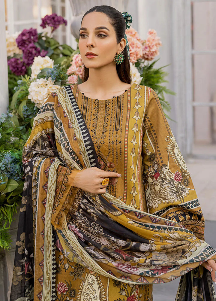 Summer Garden By Eileen  Embroidered Lawn Suit Unstitched 3 Piece EL24G D7-AMOUR - Summer Collection