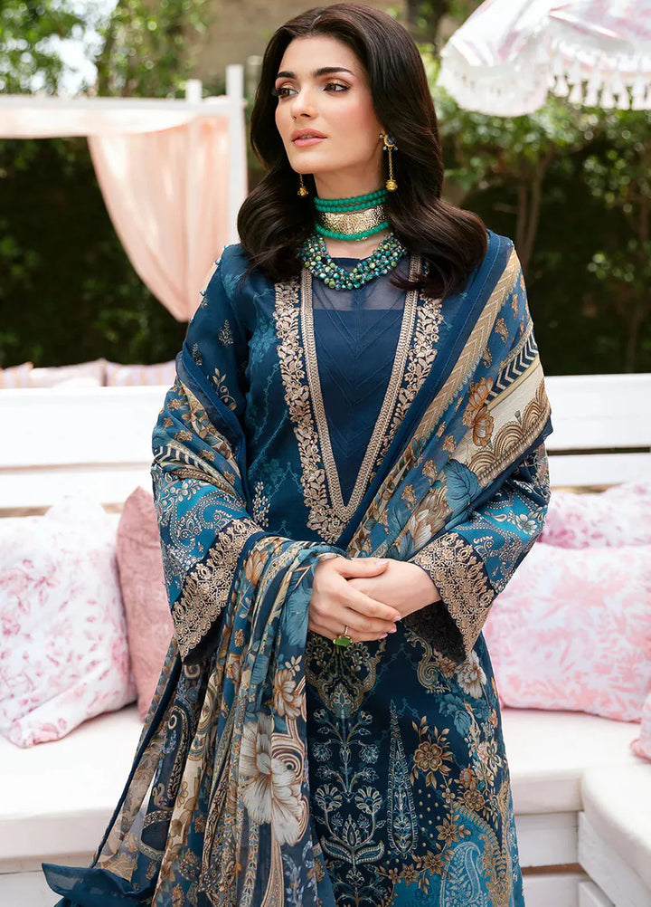 Summer Glow by Gulaal Embroidered Lawn Suit Unstitched 3 Piece GL24SG D-01 Sylviya - Summer Collection