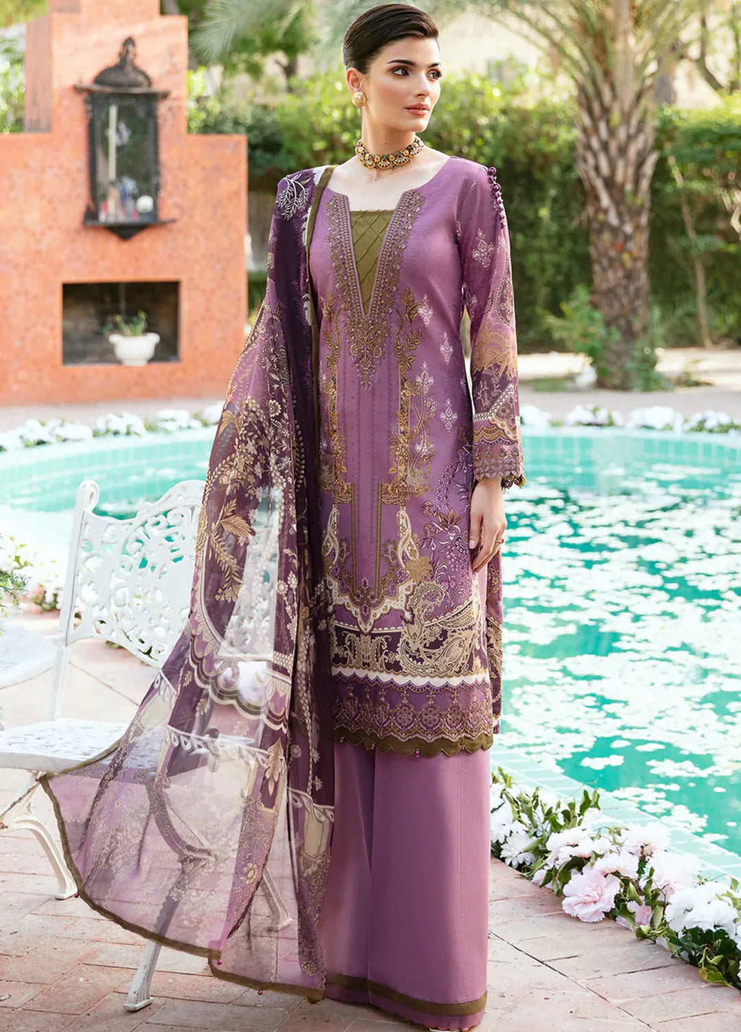 Summer Glow by Gulaal Embroidered Lawn Suit Unstitched 3 Piece GL24SG D-03 Esmeray - Summer Collection