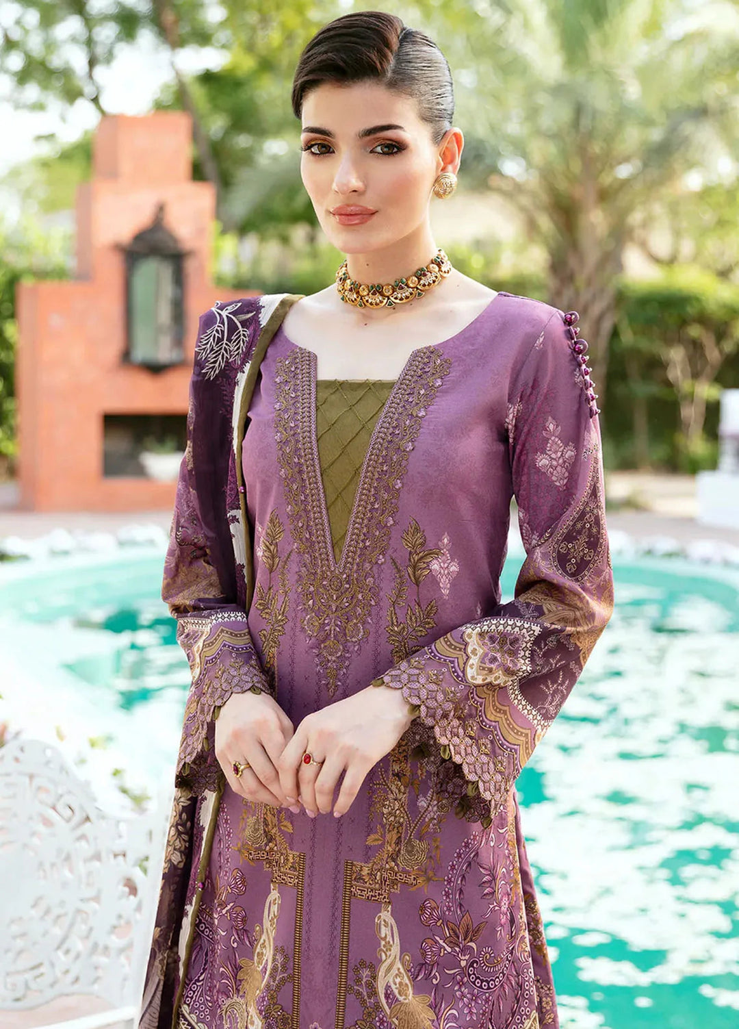 Summer Glow by Gulaal Embroidered Lawn Suit Unstitched 3 Piece GL24SG D-03 Esmeray - Summer Collection