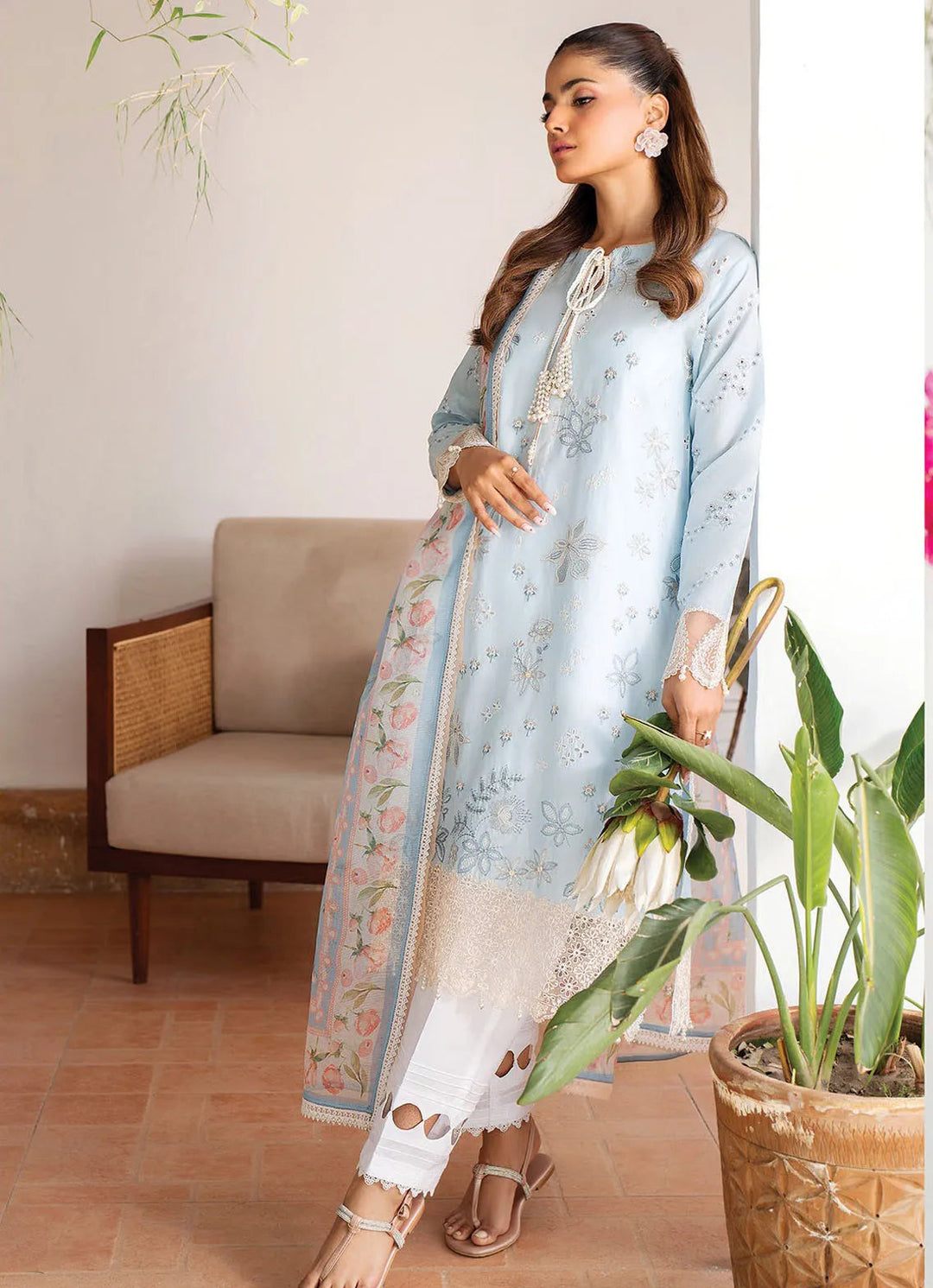 Summer Soriee By Xenia Embroidered Lawn Suit Unstitched 3 Piece ZE24SS Fiza - Summer Collection