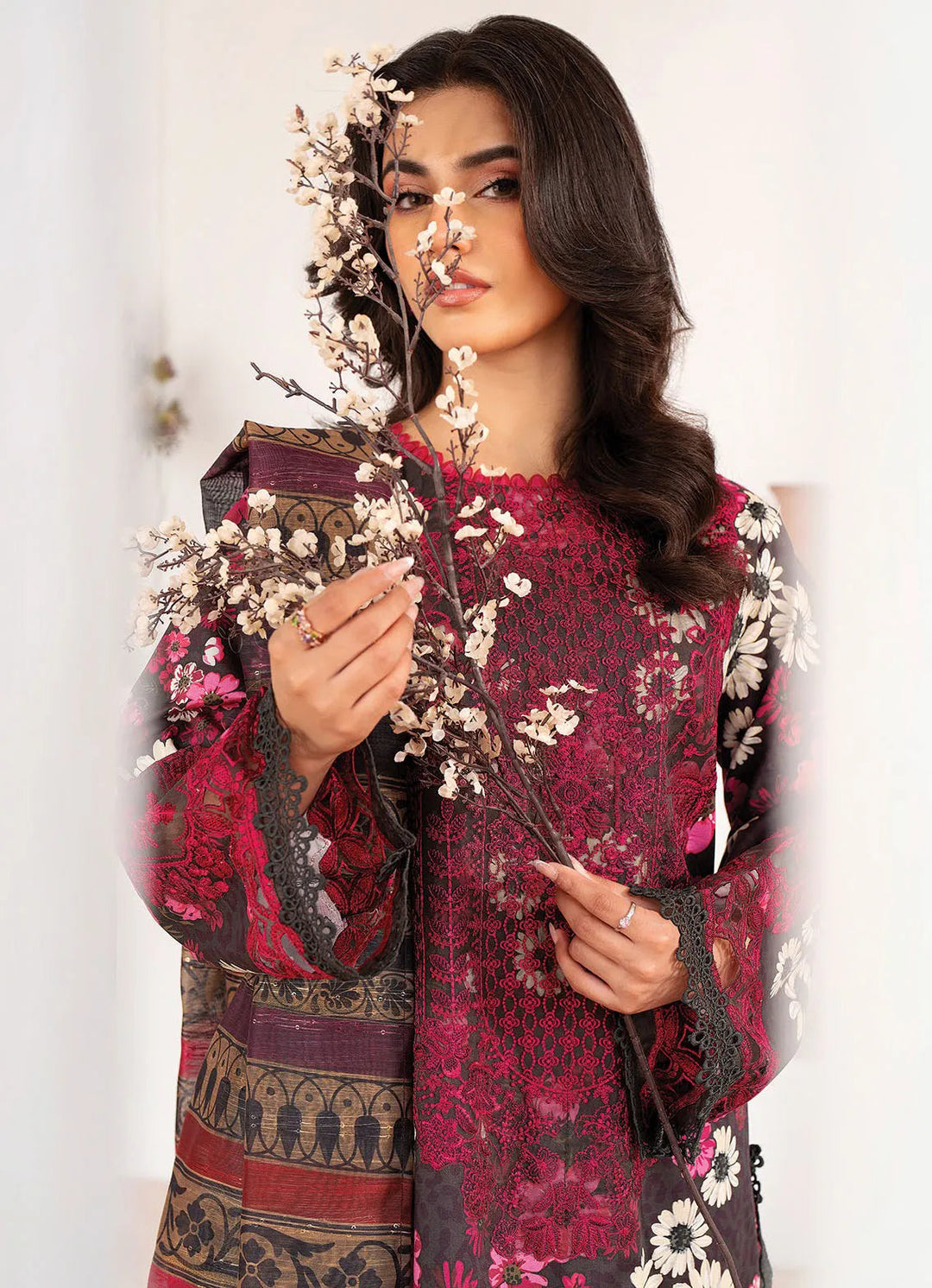 Summer Soriee By Xenia Embroidered Lawn Suit Unstitched 3 Piece ZE24SS Vashra - Summer Collection