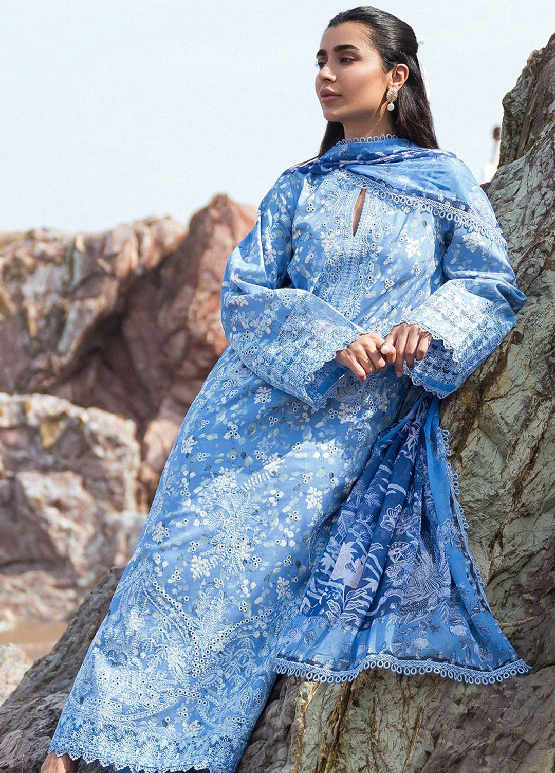 Summer Together by Afrozeh Embroidered Lawn Suit Unstitched 3 Piece AF24ST Zale - Summer Collection