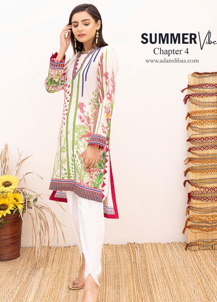 Adan's Libas Printed Lawn Stitched Kurties AL21V4 16