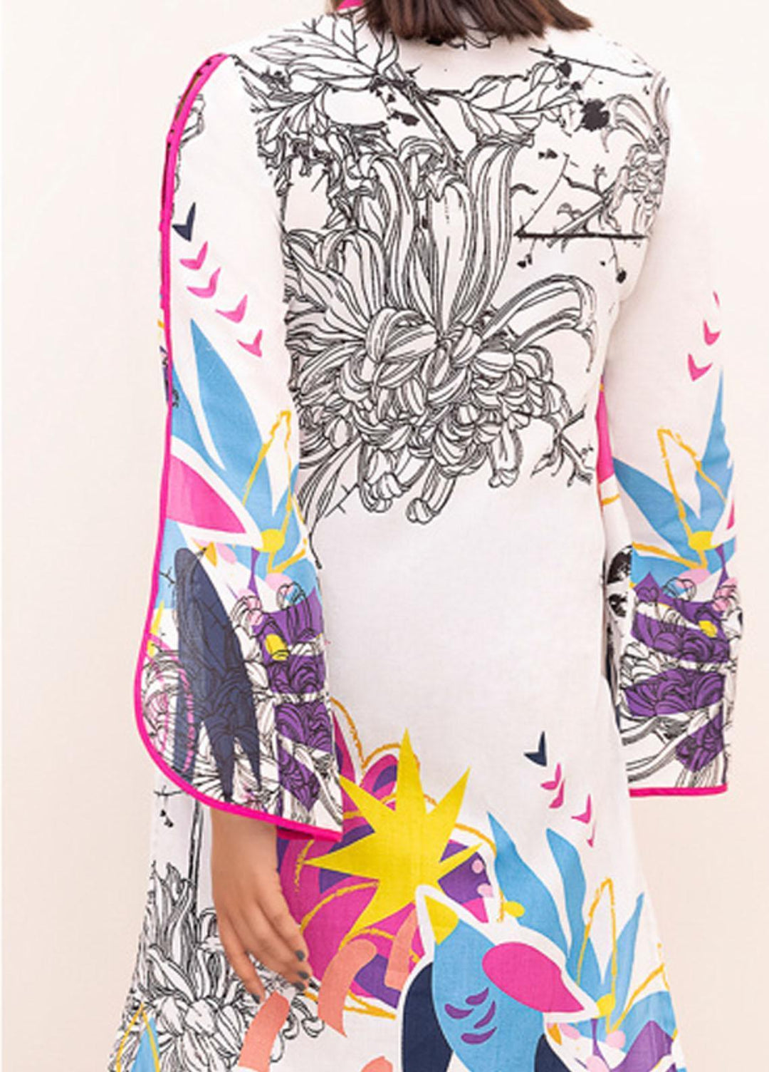 Adan's Libas Printed Lawn Stitched Kurties AL21V4 18