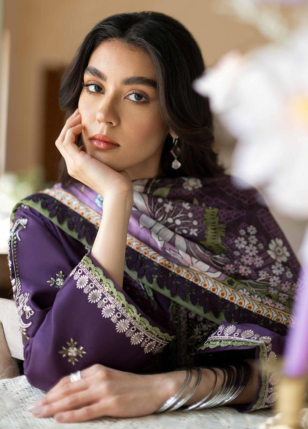 Sunehray Din By Seran Embroidered Lawn Suits Unstitched 3 Piece SRN23SD D-04 Raniya - Festive Collection