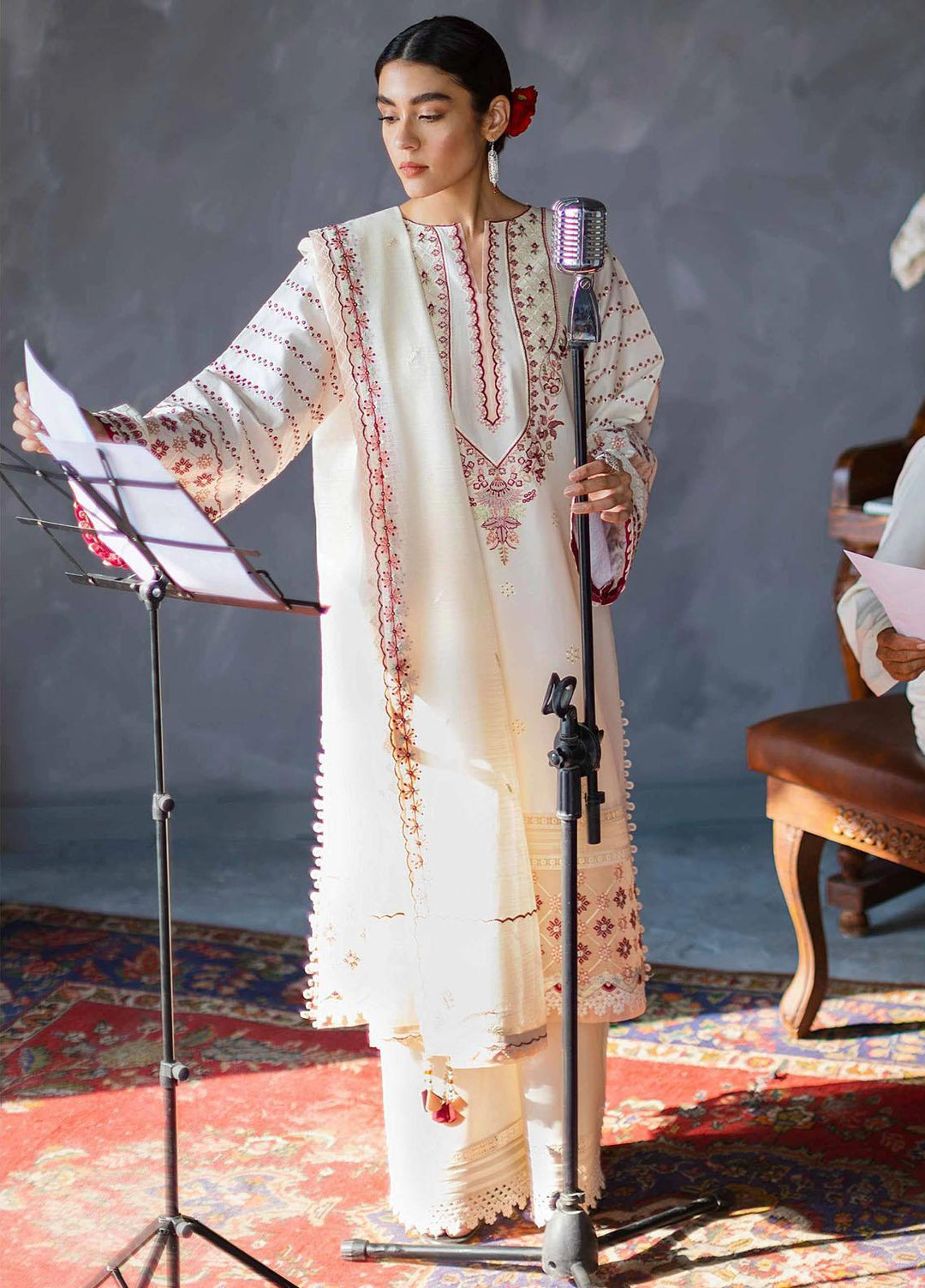 Sunehray Din By Seran Embroidered Lawn Suits Unstitched 3 Piece SRN23SD D-05 Roshan - Festive Collection