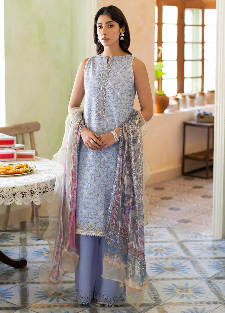 Sunehray Din By Seran Embroidered Lawn Suits Unstitched 3 Piece SRN23SD D-07 Zeb - Festive Collection