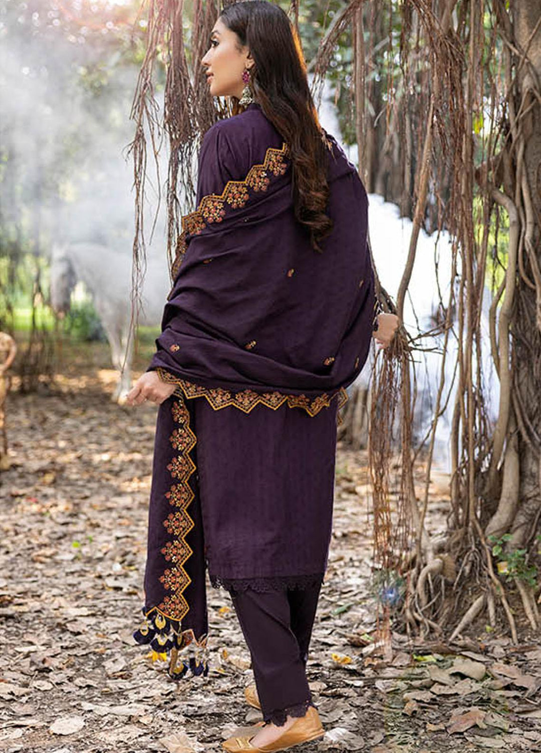 Sunshine Bloom By AL Zohaib Embroidered Jacquard Suits Unstitched 3 Piece AZ23SB D-9 - Winter Collection