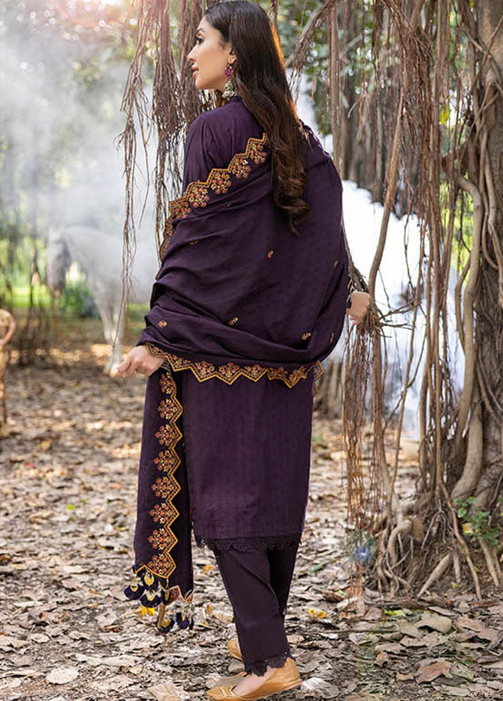 Sunshine Bloom By AL Zohaib Embroidered Jacquard Suits Unstitched 3 Piece AZ23SB D-9 - Winter Collection