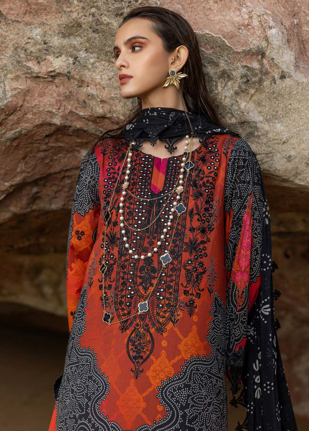 Sunshine By Charizma Embroidered Lawn Suit Unstitched 3 Piece CRZ24SL SN4-07 - Summer Collection