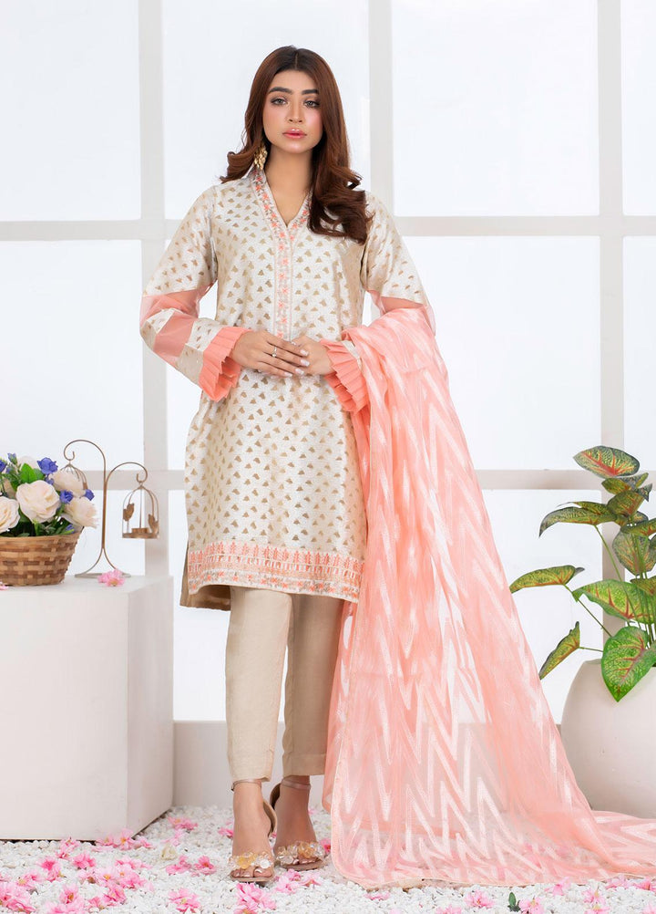 Mosaic Pret Luxury Organza 3 Piece Suit MS21S 04 CREAM