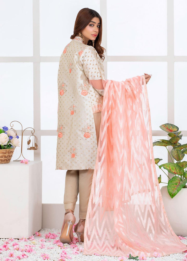 Mosaic Pret Luxury Organza 3 Piece Suit MS21S 04 CREAM