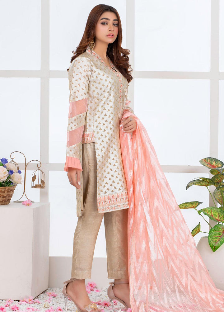 Mosaic Pret Luxury Organza 3 Piece Suit MS21S 04 CREAM