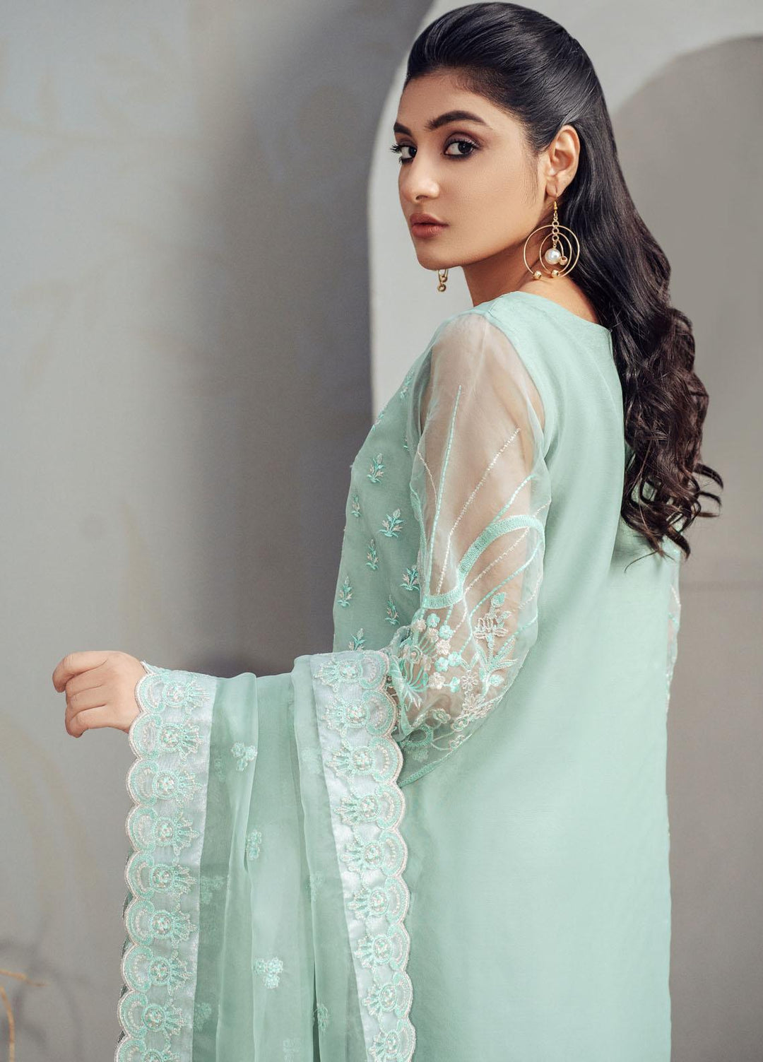 Surmai Luxury Pret   3 Piece Dress SUR22EF SLP 04 AQUA
