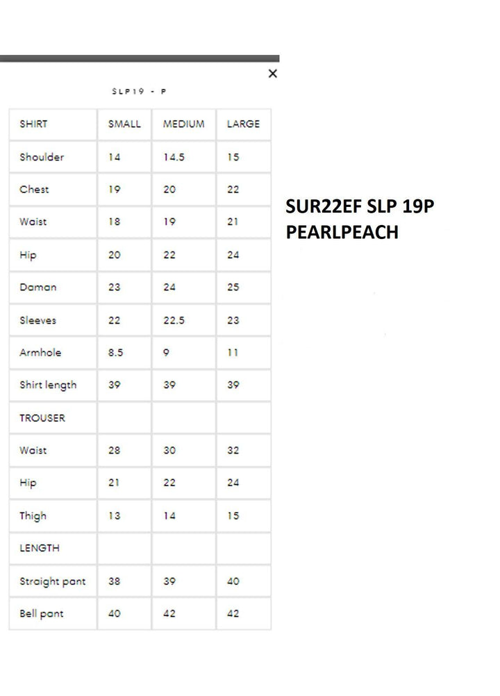 Surmai Luxury Pret  3 Organza Piece Dress SUR22EF SLP 19P PEARLPEACH