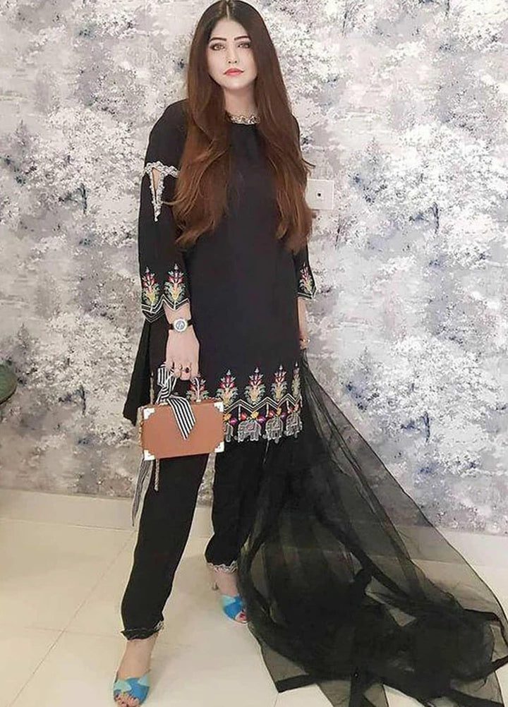 Surmai Luxury Pret Embroidered Raw Silk 3 Piece Suit FEAST